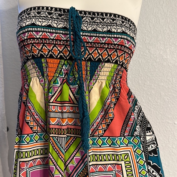 Flying Tomato Ruched Strapless Maxi Dress With Tassel - Picture 2 of 5